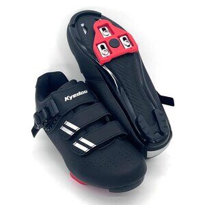 Kyeodo Cycling Shoes Mens 7 Womens 8.5 Black Delta Pedals Pelaton Compatible New
